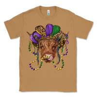 Toasted Coconut highland cow with mardi gras hat Classic Tee - RanaPortraitStore