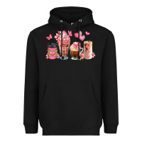Black floral coffee cups Heavyweight Hoodie - JahusDesignShop