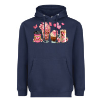Navy floral coffee cups Heavyweight Hoodie - JahusDesignShop