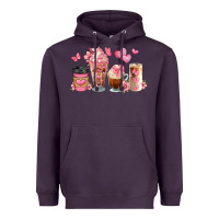 Plum floral coffee cups Heavyweight Hoodie - JahusDesignShop