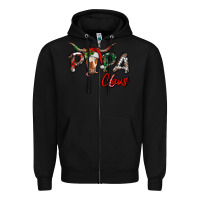 Black papa claus Zipper Hoodie - RanaPortraitStore