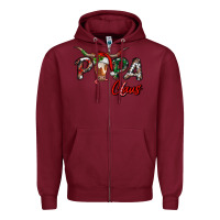Burgundy papa claus Zipper Hoodie - RanaPortraitStore
