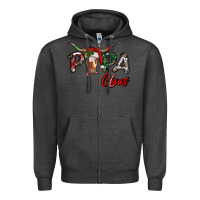 Charcoal Heather papa claus Zipper Hoodie - RanaPortraitStore