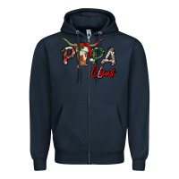 Navy papa claus Zipper Hoodie - RanaPortraitStore