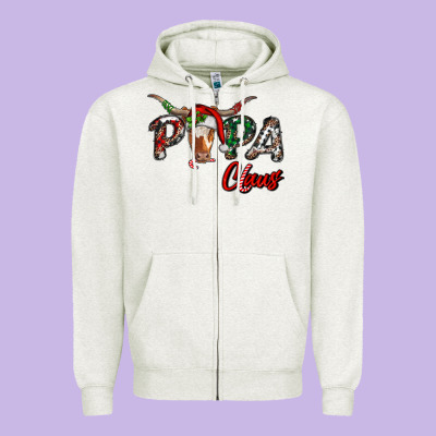 Papa Claus Zipper Hoodie Designed By Ranaportraitstore