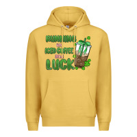 Antique Gold iced coffee and luck Premium Hoodie - MaliasSmallBusiness