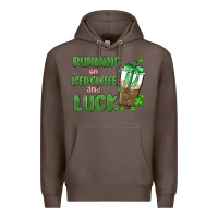 Coffee iced coffee and luck Premium Hoodie - MaliasSmallBusiness