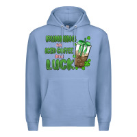 Colony Blue iced coffee and luck Premium Hoodie - MaliasSmallBusiness