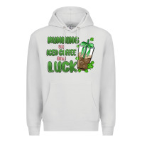 Dove Grey iced coffee and luck Premium Hoodie - MaliasSmallBusiness