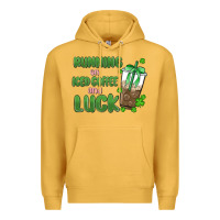 Mustard iced coffee and luck Premium Hoodie - MaliasSmallBusiness