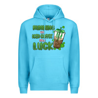 Ocean Blue iced coffee and luck Premium Hoodie - MaliasSmallBusiness