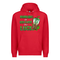 Red iced coffee and luck Premium Hoodie - MaliasSmallBusiness