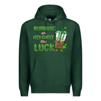 Sports Green iced coffee and luck Premium Hoodie - MaliasSmallBusiness