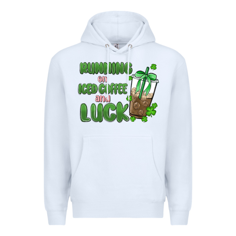 Iced Coffee And Luck Premium Hoodie by MaliasSmallBusiness | Teevron