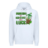White iced coffee and luck Premium Hoodie - MaliasSmallBusiness