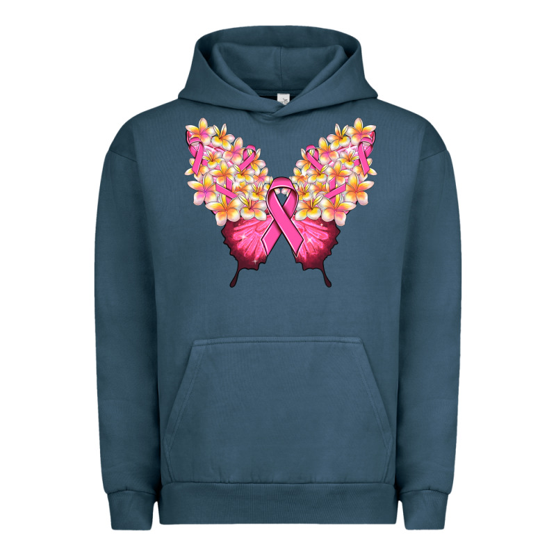 Pink Ribbon Breast Cancer Butterfly Urban Hoodie by NancyCooperArtShop | Teevron