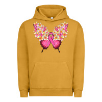 Pigment Peanut Butter Pink ribbon Breast Cancer butterfly Urban Hoodie - NancyCooperArtShop