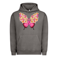 Pigment Tornado Pink ribbon Breast Cancer butterfly Urban Hoodie - NancyCooperArtShop