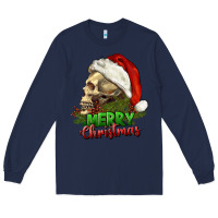 Navy Merry Christmas Long Sleeve Tee - RanaPortraitStore