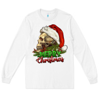 White Merry Christmas Long Sleeve Tee - RanaPortraitStore