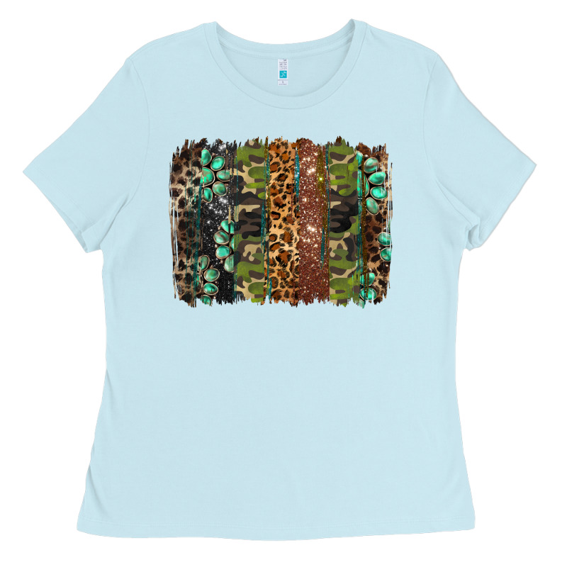 Western Camouflage Brushstroke Ladies Tee by BarkalooDesign | Teevron