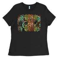 Black western camouflage brushstroke Ladies Tee - BarkalooDesign