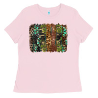 Bubblegum Pink western camouflage brushstroke Ladies Tee - BarkalooDesign