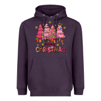 Plum pink christmas trees Heavyweight Hoodie - AdoDesignShop