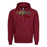 Burgundy mama claus Zipper Hoodie - RanaPortraitStore