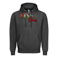 Charcoal Heather mama claus Zipper Hoodie - RanaPortraitStore