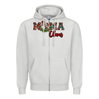 Dove Grey mama claus Zipper Hoodie - RanaPortraitStore