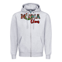 Heather Grey mama claus Zipper Hoodie - RanaPortraitStore
