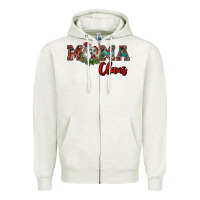 Oatmeal Heather mama claus Zipper Hoodie - RanaPortraitStore