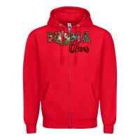 Red mama claus Zipper Hoodie - RanaPortraitStore