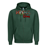 Sports Green mama claus Zipper Hoodie - RanaPortraitStore