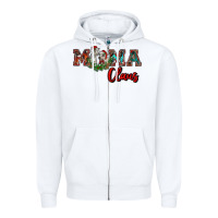 White mama claus Zipper Hoodie - RanaPortraitStore