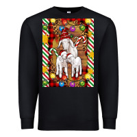 Black Christmas goat family Premium Sweatshirt - Artiststas