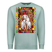 Seafoam Christmas goat family Premium Sweatshirt - Artiststas