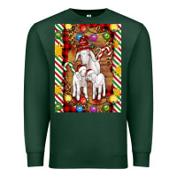 Sports Green Christmas goat family Premium Sweatshirt - Artiststas