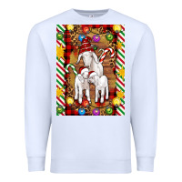 White Christmas goat family Premium Sweatshirt - Artiststas