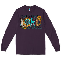 Plum trust in the lord with all your heart Long Sleeve Tee - Zillion Design Studio