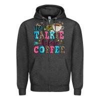 Charcoal Heather no talkie before coffee Zipper Hoodie - Zillion Design Studio