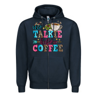 Navy no talkie before coffee Zipper Hoodie - Zillion Design Studio