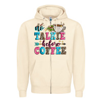Sandshell no talkie before coffee Zipper Hoodie - Zillion Design Studio