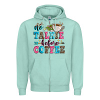 Seafoam no talkie before coffee Zipper Hoodie - Zillion Design Studio