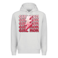 Dove Grey girl mom Premium Hoodie - MaliasSmallBusiness