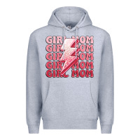 Heather Grey girl mom Premium Hoodie - MaliasSmallBusiness