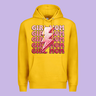 Girl Mom Premium Hoodie Designed By Maliassmallbusiness