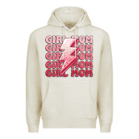 Oatmeal Heather girl mom Premium Hoodie - MaliasSmallBusiness