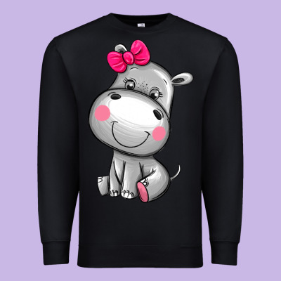 Cute Hippopotamus Premium Sweatshirt Designed By Adodesignshop